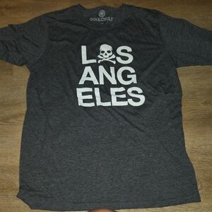 soulcycle Dark Gray Los Angeles Skull Graphic Tee